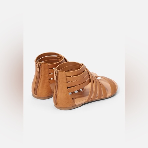 JUSTFAB SUN’S OUT STRAPPY FLAT SANDAL - CAMEL SIZE 9.5 (NEW WITH TAG) - Picture 2 of 5